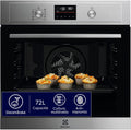 Electrolux Serie 600 Forno a Vapore SteamBake da Incasso, 72 L, Multifunzione con Cottura a Vapore, Pulizia Pirolitica, Cottura Multilivello, Inox Antimpronta, 600x560x550 mm, EOD4P46TX