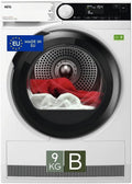 AEG Serie 8000 Asciugatrice a Pompa di Calore, 9 kg, TR8HDAM9B, Classe B, 12 Programmi, Tecnologia AbsoluteCare, PreciseDry con Sensori di Umidità,Tipologia filtro Easy Flow, 61 dB, 850x596x636 mm