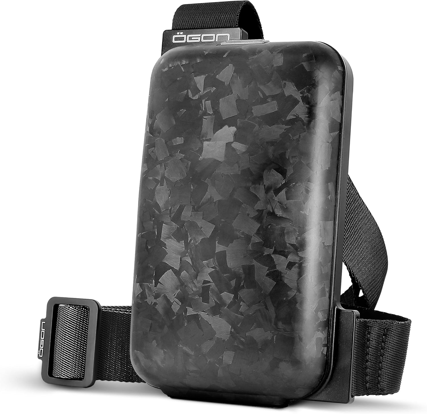 ÖGON -DESIGNS- Borsa Phone Bag in fibra di carbonio forgiata, leggera, pratica ed elegante con portafoglio integrato