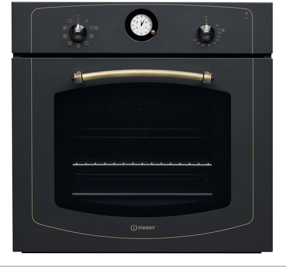 INDESIT IFVR 800 H AN-Forno da Incasso Elettrico Ventilato 65L, 8 Programmi, Modalità Pizza Grill Gratin, Funzione Autopulente, con Lampada Alogena, Elettrodomestici Cucina Classe A, 59,5Lx59,5Hx56,4P