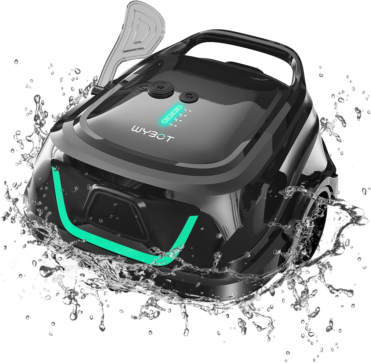 WYBOT (2024 Upgrade) A1 Pulitore per Piscina Cordless con 4 Sicli di Pulizia, 120 Minuti di Pulizia a Ricarica Rapida in 2,5 Ore, LED Indicatore, Robot Piscina Fuori Terra con Doppia Filtrazione