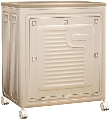 Large Foldable Storage Boxes with Wheels - Plastic Cabinets, Versatile Storage Containers for Easy Nization, for Clothes, Toys and Office Supplies