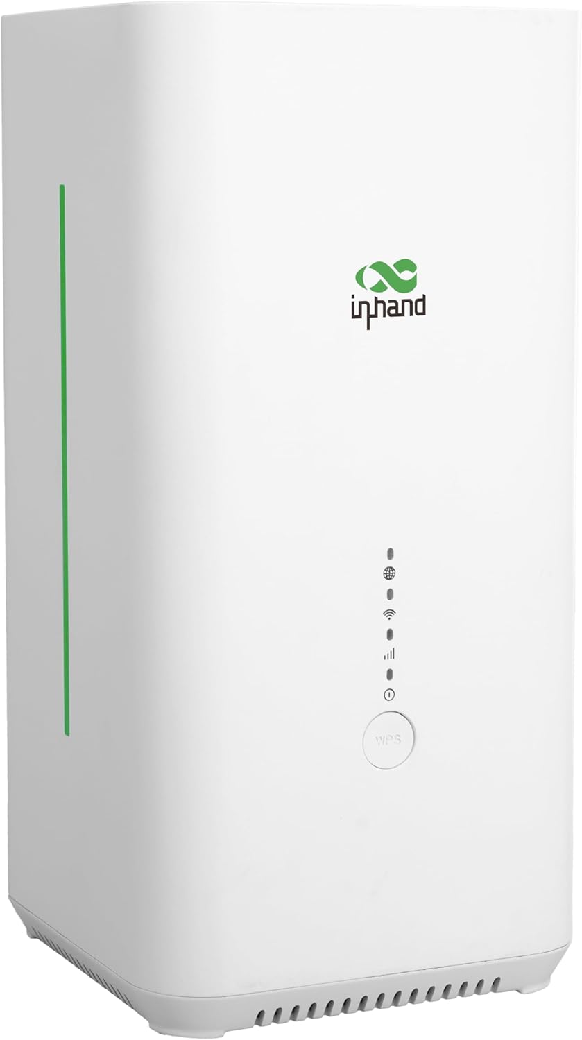 InHand Networks CPE 5G Router,AX3000 Wi-Fi 6,5G SA/NSA: Max.DL 3.4Gbps,Built-in 8 Antenna, 2x2 MIMO, VPN Router, Failover Automatico,Firewall 3 Layer, Cloud Gestito,Connettere fino a 128,Qualcomm CPU
