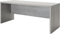 Composad | Scrivania a Linea PRATICO, Scrivania Ufficio, Elegante, (LxAxP) 180x74,20x69 cm, Colore grigio Cemento, Made In Italy