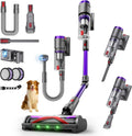 FURGO Flex V16 Aspirapolvere Senza Fili, 600W/58000Pa/80Min, Scopa Elettrica Senza Fili con Tubo Pieghevole, Tubo Estensibile da 1m, Srotolatore di Peli di Animali, Per Pavimenti/Tappeti