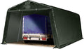 TOOLPORT Tendone Garage 3,3x6,2 m verde PE 600 N Costruzione Stabile in Acciaio Garage per Moto