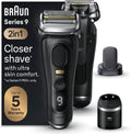 Braun Series 9 PRO +, Rasoio Elettrico Barba, Regolabarba Uomo, Rifinitore Di precisione, Custodia Viaggio, Lame Flessibili, Stazione SmartCare, , Batteria Litio Ion, Idea Regalo, 9590cc Nero