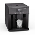 Klarstein Eiszeit - Macchina del Ghiaccio, 15 kg/24h, Cubetti in 3 Formati, Display LCD, Serbatoio da 3L, Acciaio Inox, Macchina del Ghiaccio per Casa e Feste, Ice Maker, Nero