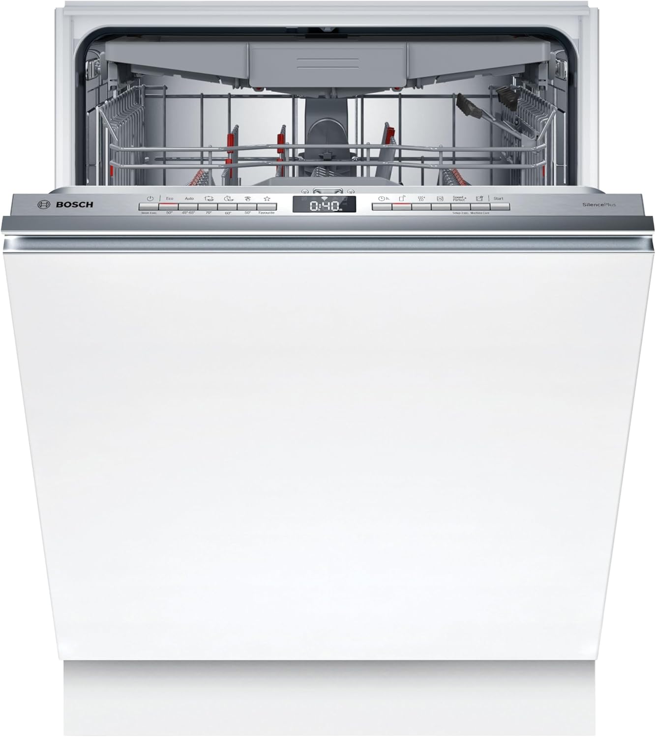 Bosch SMV4ECX31E Serie 4, Lavastoviglie da incasso a scomparsa totale, Home Connect, Extra Clean zone: lavaggio intenso per lo sporco più ostinato, Diagnostica da remoto, TimeLight, 60 cm