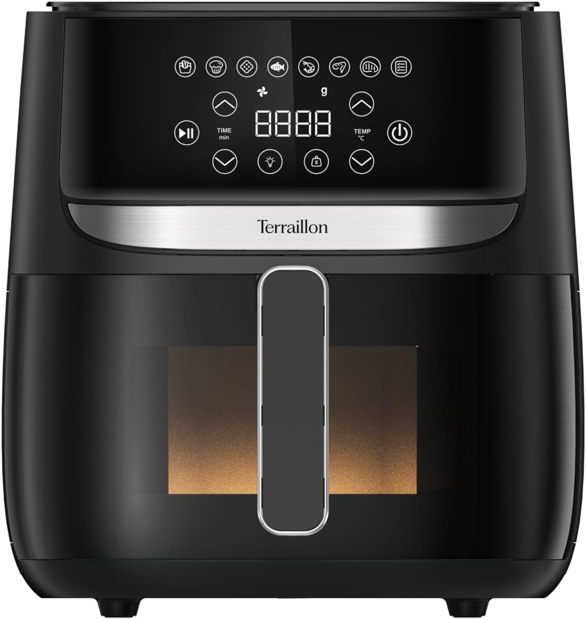 TERRAILLON - Air Fryer COOKFRY SMART, 5.7L, Friggitrice senza olio, Friggitrice ad aria, 1700 W, Funzione Smart per pesare e adattare il tempo di cottura, 8 programmi, 80 °C a 200 °C, Schermo LED