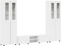 Generico Set Mobile TV con cassetto con Porta Bianco Legno Multistrato,Mobili,Set di mobili,Set di mobili per Salotto,Bianco,126.56 kg,3397994