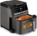Moulinex Easy Fry Silence 7L, Friggitrice ad Aria Silenziosa e Compatta, Fino a 8 Persone, Frontale del cestello rimovibile, Finestra di Visualizzazione, EZ846HF0(Grigio)