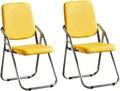 Set di 2 Sedie Pieghevoli per Ospiti, Imbottite, Pieghevoli, con Cuscino Comfort, Sedie Portatili per Eventi, per Casa, Bar, Ufficio, Conferenze, Formazione, Facili da R,E