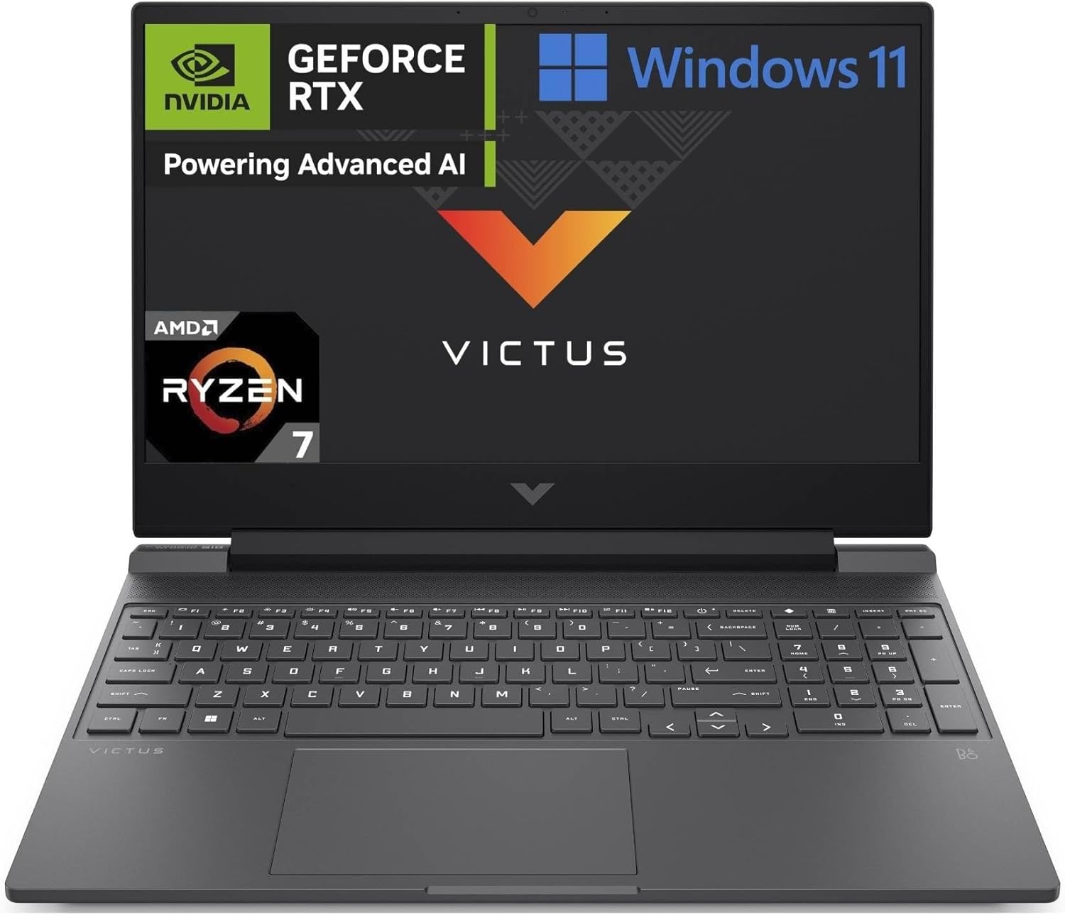 HP Victus 15-fb2001sl Notebook, AMD Ryzen 7-8845HS, RAM 16GB, 1TB SSD, Display 15.6 FHD Antiglare IPS 300 nits 144Hz, NVIDIA RTX4060 8GB, 3 Mesi di PC Game Pass Inclusi, Webcam TNR, Windows 11, Grigio