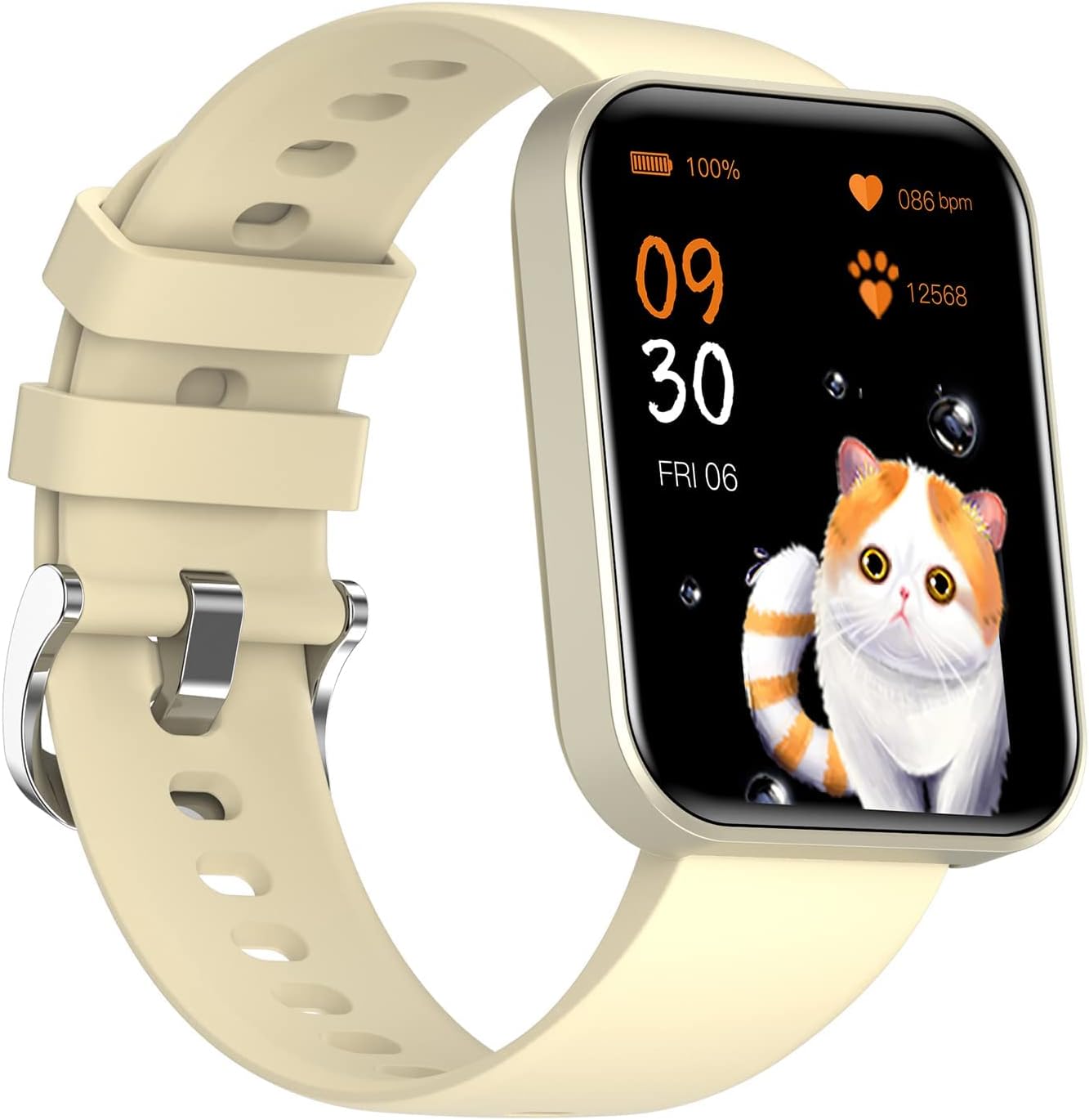 Fitness Tracker per donna Uomo Smartwatch da 1,69 pollici con musica Bluetooth Chiamata in arrivo IP68 Orologio sportivo impermeabile con contapassi Orologio fitness per Android iOS Blu