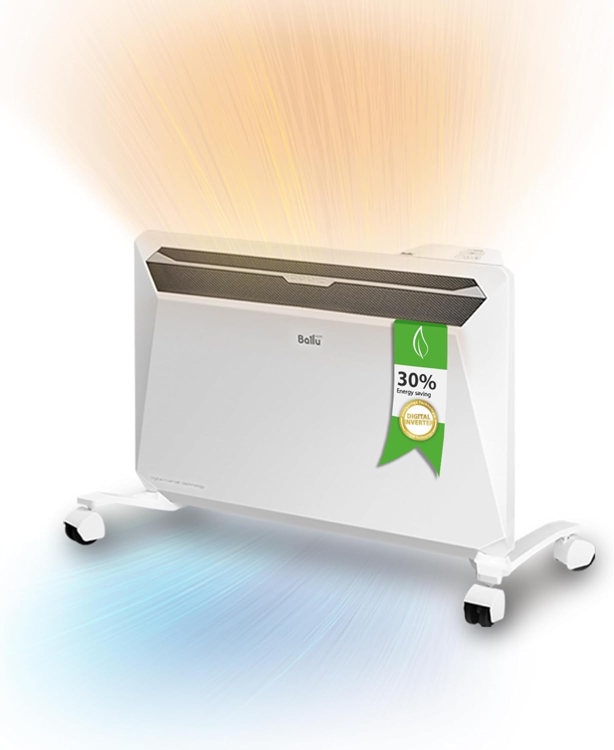 Ballu Rapid Convettore Riscaldatore con 2200W bianco - fino al 30% di risparmio energetico grazie all'esclusiva tecnologia Inverter + Modulo Wifi, programma settimanale, conforme ErP