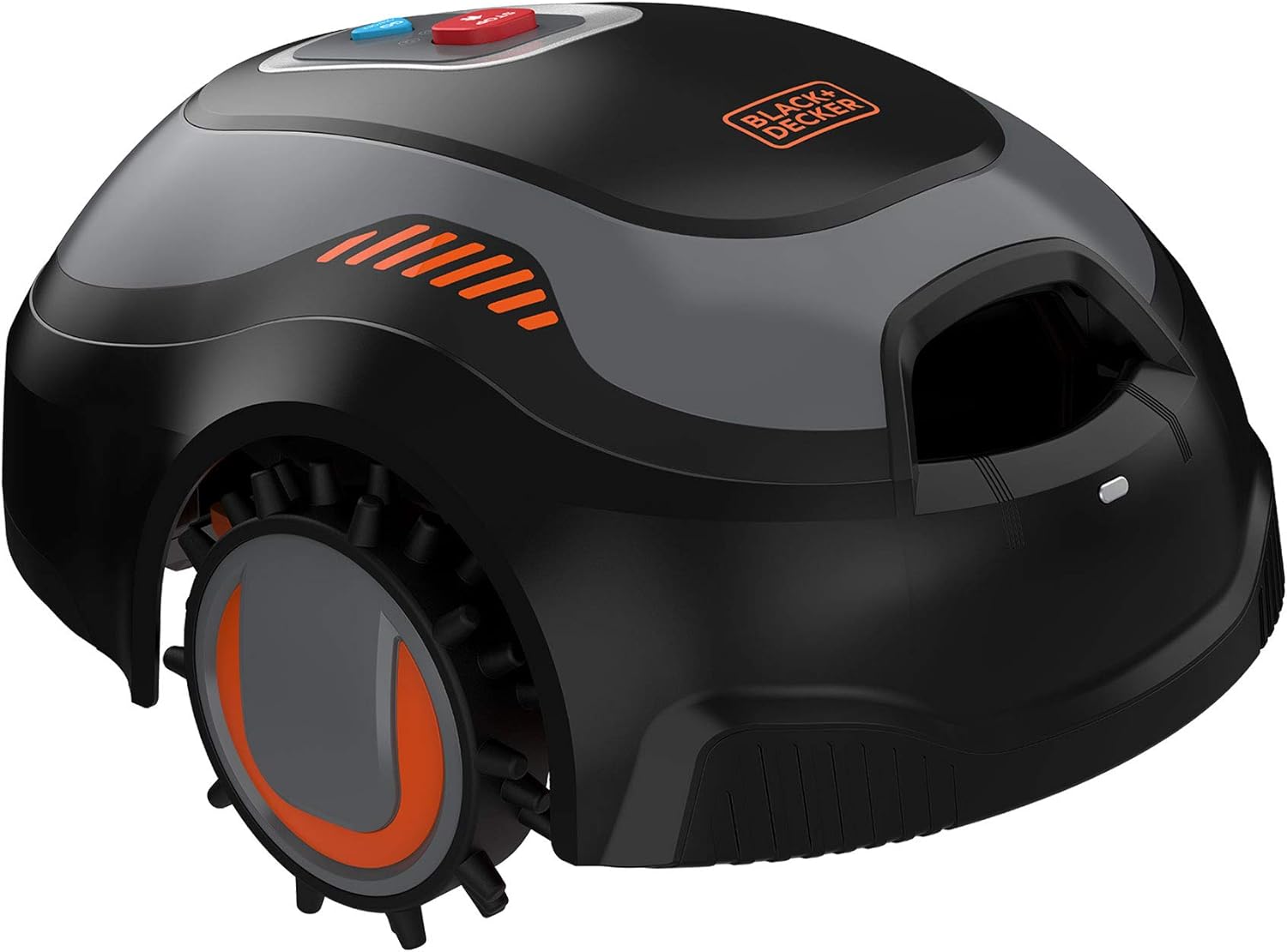BLACK+DECKER BCRMW122-QW - Robot Rasaerba per Superfici Fino a 700 m², 12V 4.3Ah con Pulitore del Piatto di Taglio