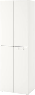 ProTuning PLATSA/SMÅSTAD Guardaroba, bianco bianco/con 2 aste appendiabiti, 60x42x181 cm