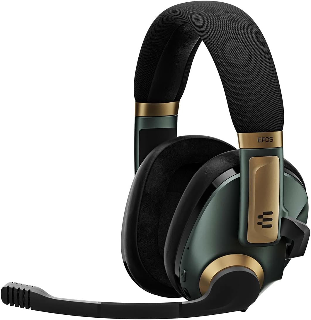 EPOS Gaming H3Pro Hybrid Gaming Headset - PC Headphones with Microphone - Noise-Cancellation, Adjustable, Smart Button Audio Mixing, Bluetooth, Gaming Suite, Surround Sound - Windows 10 Comp(Verde)
