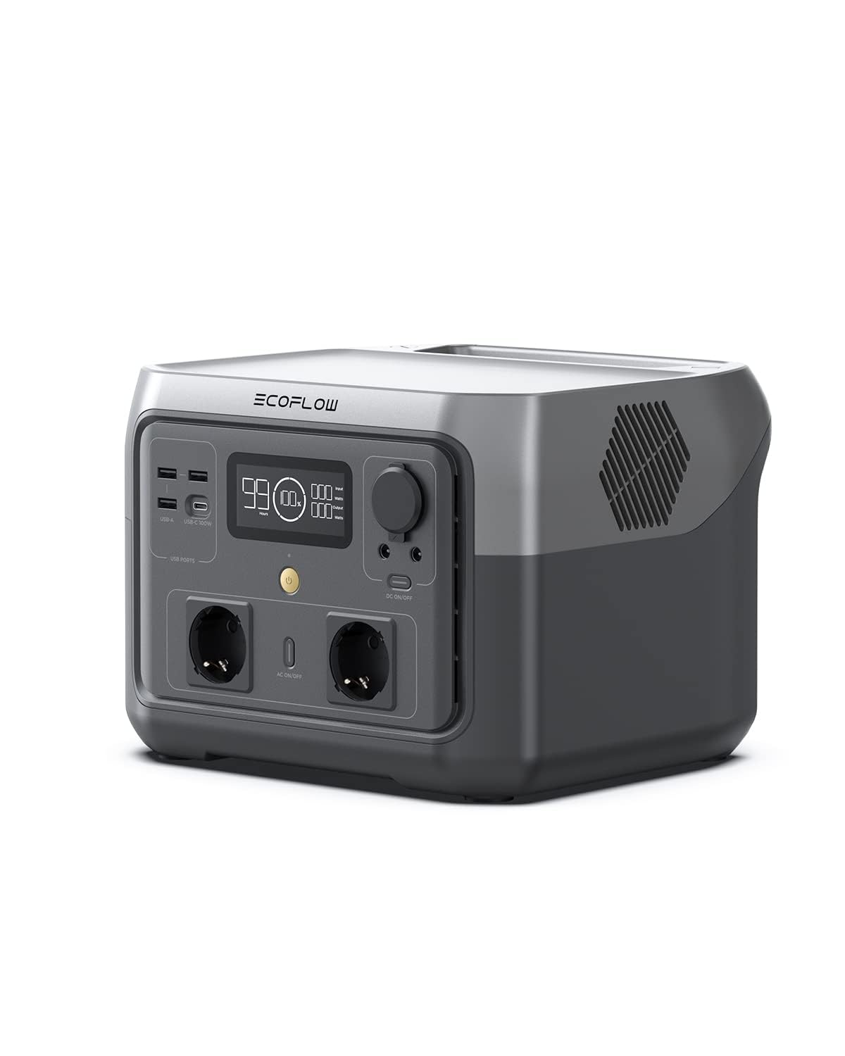 ECOFLOW Centrale Elettrica Portatile RIVER 2 MAX, Batteria LiFeP04 da 512Wh, il prodotto è inutilizzato, solo una parte dell'imballaggio è difettosa (Ricondizionato)